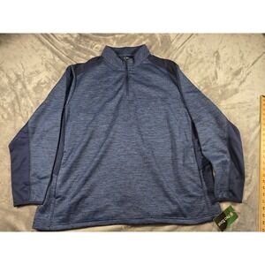 NWT Pro Tour Golf Fleece 1/4 Zip Pullover 2X Big Textured Pattern‎ w/pockets